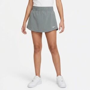 Nike One Dri-FIT Womens Athletic Skort Gray Loose Fit Built-in Shorts Small